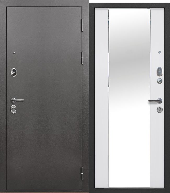 9 см Букле графит Зеркало Эмалит белый